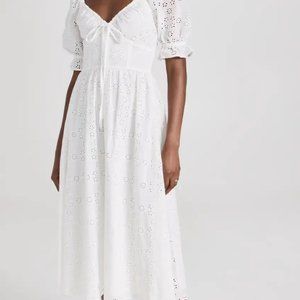Hill House Home Ophelia Dress in White Eyelet